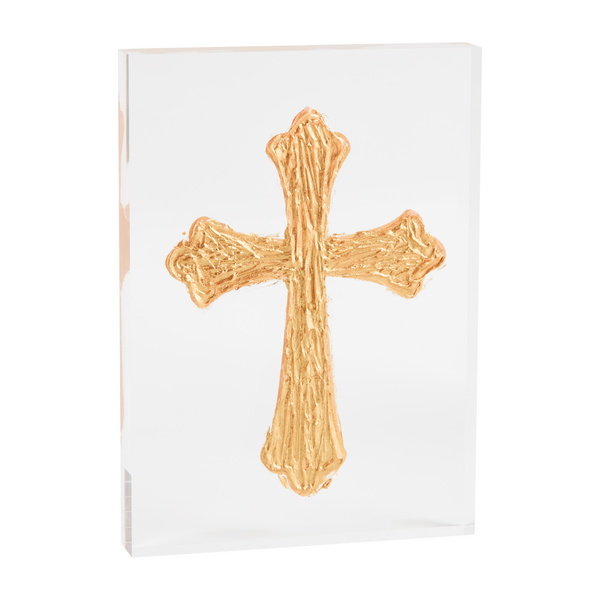 TALL ACRYLIC CROSS PLAQUE