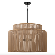 Jasper 4-light outdoor hanging lantern in sienna brown resin with matte black finish, 28.75" x 20.25" — Brooke's On Main