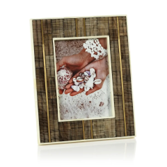 DAKAR PHOTO FRAME 5" x 7" (BONE/BRASS/NATURAL)