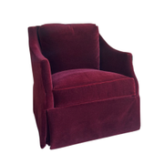 Cameron Cabernet Mohair Swivel Glider