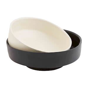 BLACK PAPER MACHE BOWL